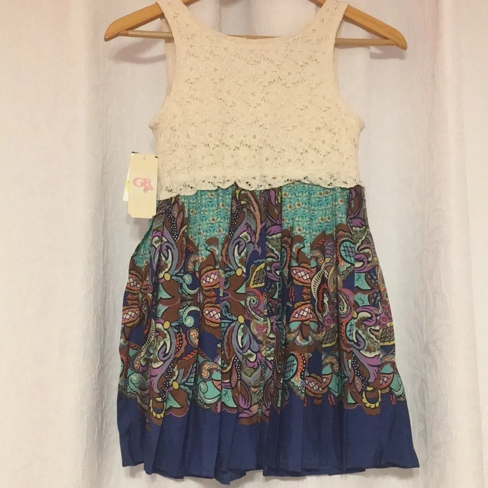 🌿GB girls (M) sleeveless floral dress NWT 🌿